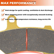 DURAFORCE FA409 Front & Rear Brake Pads for 2008-2018 Harley Davidson FLHX Street Glide