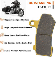 DURAFORCE FA409 Front & Rear Brake Pads for 2008-2018 Harley Davidson FLHX Street Glide