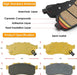 DURAFORCE 6Pcs Front Rear Ceramic Brake Pads for Honda Pioneer 700 500 700-4 2014-2021