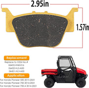 DURAFORCE 6Pcs Front Rear Ceramic Brake Pads for Honda Pioneer 700 500 700-4 2014-2021