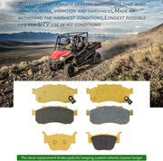 DURAFORCE 6Pcs Front Rear Ceramic Brake Pads for Honda Pioneer 700 500 700-4 2014-2021