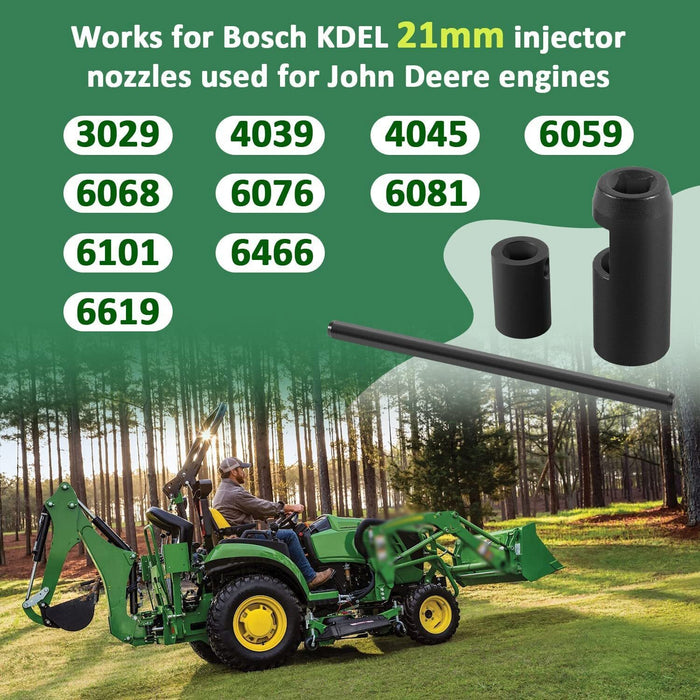 DURAFORCE Injector Socket Tool for John Deere Servicegard Alt JDE92 7458 21mm