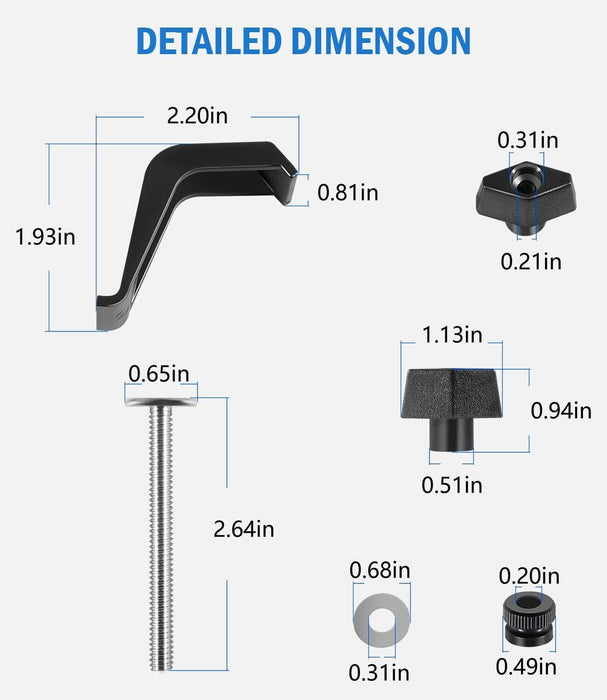 DURAFORCE KMA7520 Track Clamps for Accu-Cut Products, for Kreg Trak Products (2 Pack/Set )
