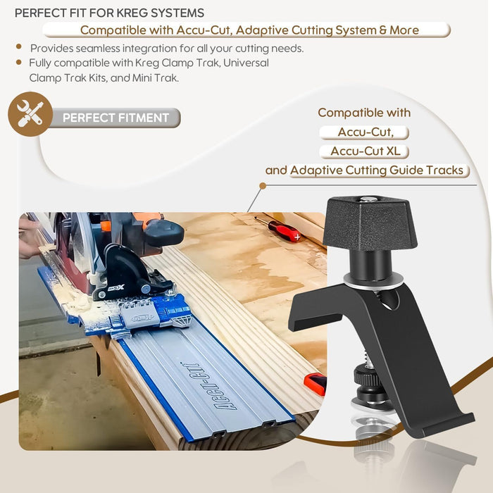 DURAFORCE KMA7520 Track Clamps for Accu-Cut Products, for Kreg Trak Products (2 Pack/Set )