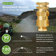 DURAFORCE 6541-01-CSK Boomless Broadcast Spray Nozzle 10 Orifices 90° 180°