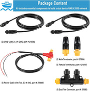 DURAFORCE NMEA 2000 2K Network Starter Kit Cable Tee Terminator for Lowrance Simrad Garmin