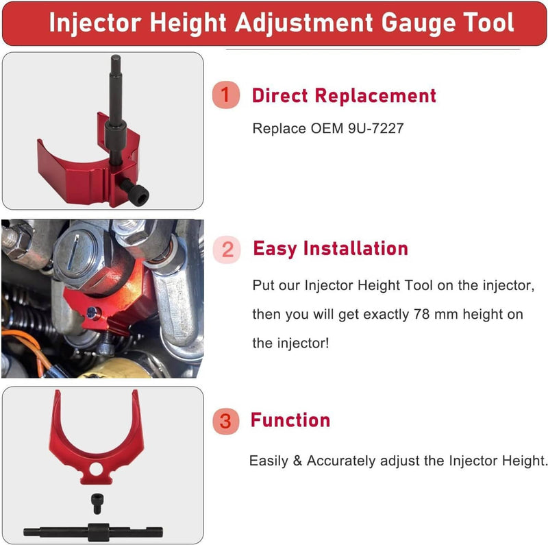 Timing Pin Injector Height Tool Barring Socket Steel Set for Cat 3406E ...