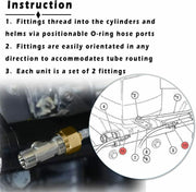 DURAFORCE Hydraulic Steering Bleeder Tee Kit for Baystar HC4645H,Replaces SeaStar HF4202