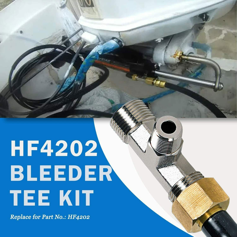 DURAFORCE Hydraulic Steering Bleeder Tee Kit for Baystar HC4645H,Replaces SeaStar HF4202