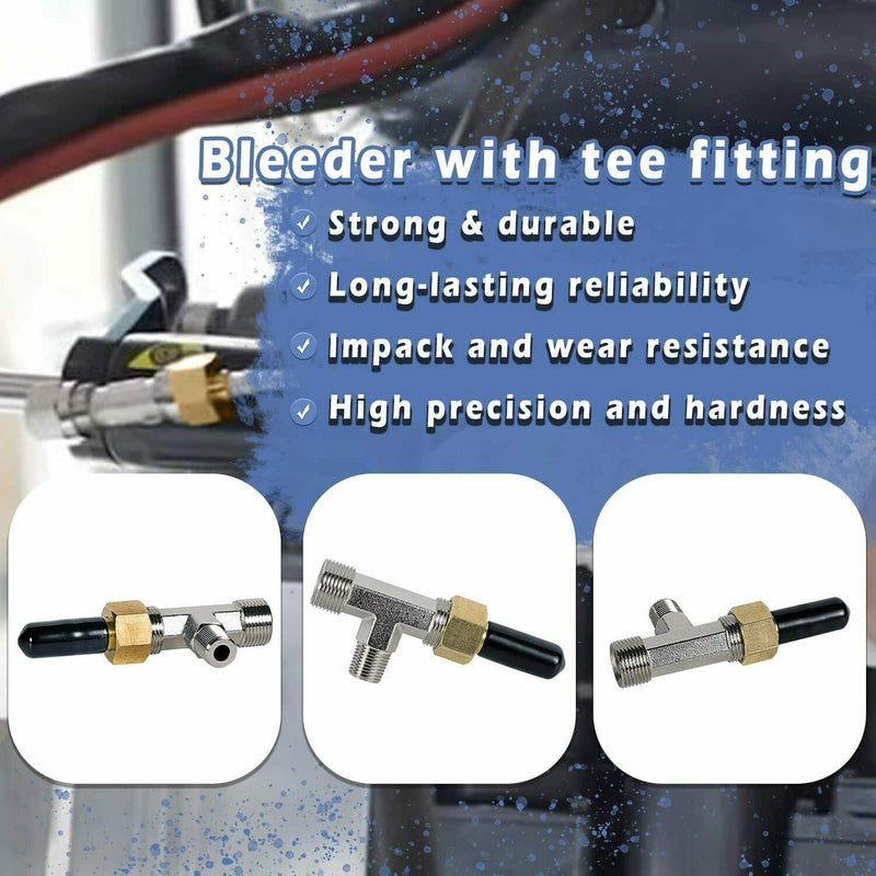 DURAFORCE Hydraulic Steering Bleeder Tee Kit for Baystar HC4645H,Replaces SeaStar HF4202