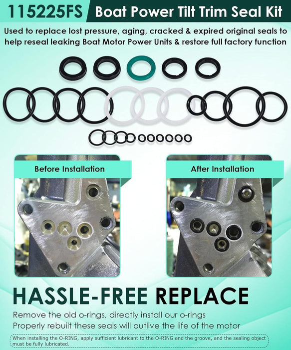 DURAFORCE 115225FS Seal Kit Cylinder & Trim/Tilt Pin Wrench - MT0006-32mm x 4mm Yamaha