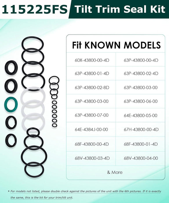 DURAFORCE 115225FS Seal Kit Cylinder & Trim/Tilt Pin Wrench - MT0006-32mm x 4mm Yamaha
