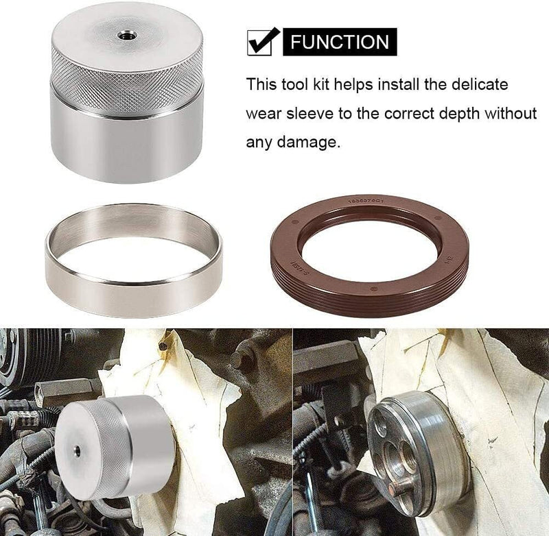 DURAFORCE 303-761 6.0L Powerstroke Front Crank Wear Sleeve Installer Tool Seal & Sleeve