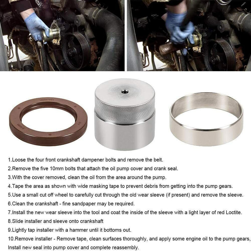 DURAFORCE 303-761 6.0L Powerstroke Front Crank Wear Sleeve Installer Tool Seal & Sleeve
