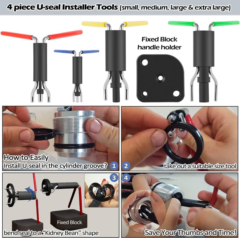 DURAFORCE Hydraulic Cylinder Repair Tools Rod/Gland Wrench Seal Installer For Skid Steers