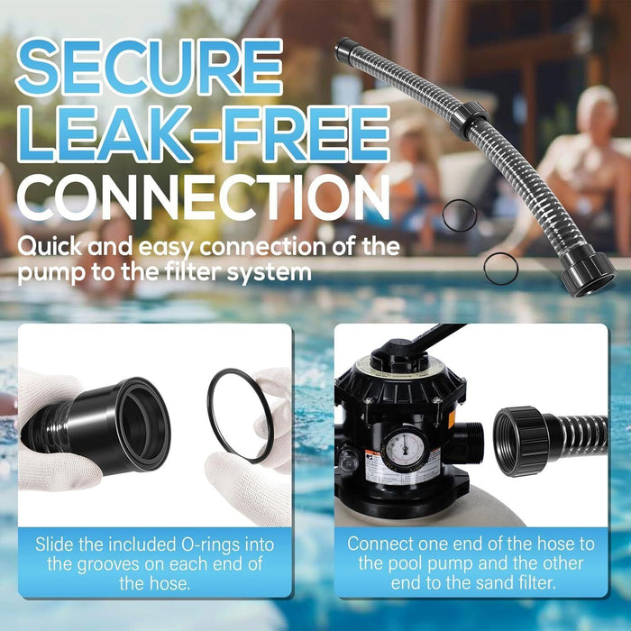 DURAFORCE 155711 Pump Hose Assembly for Pentair Sand Dolla & Sta-Rite Crystal-Flo II 35"