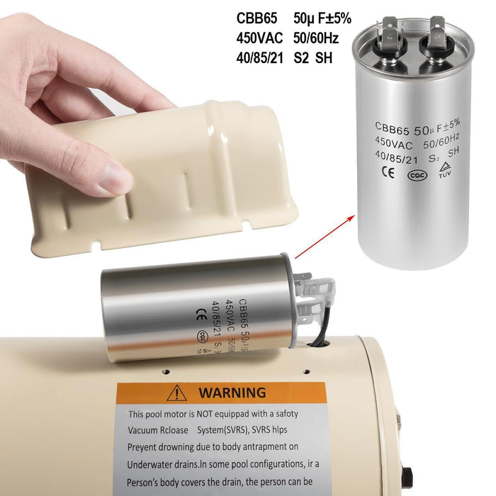 DURAFORCE 355010S Pool Pump Motor 1HP for Pentair WhisperFlo WFE-4/26 SuperFlo SF-N1-1-AE