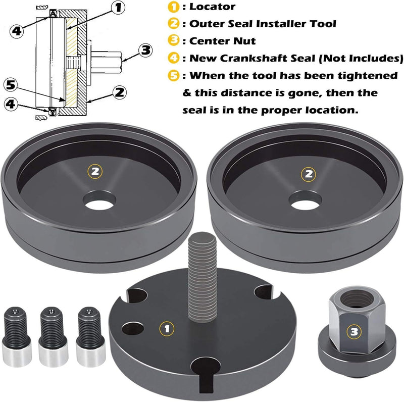 DURAFORCE For CAT 3406 3408 C-15 Diesel Front & Rear Crankshaft Seal/Wear Sleeve Installer
