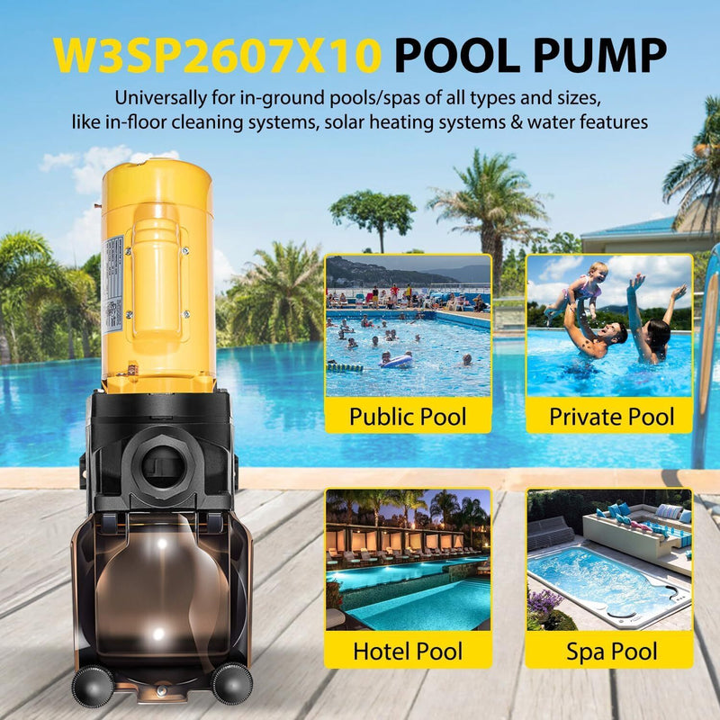 DURAFORCE For Hayward W3SP2607X10 Super Pump Swimming Pool Pump,1 HP 115/230V Single Speed