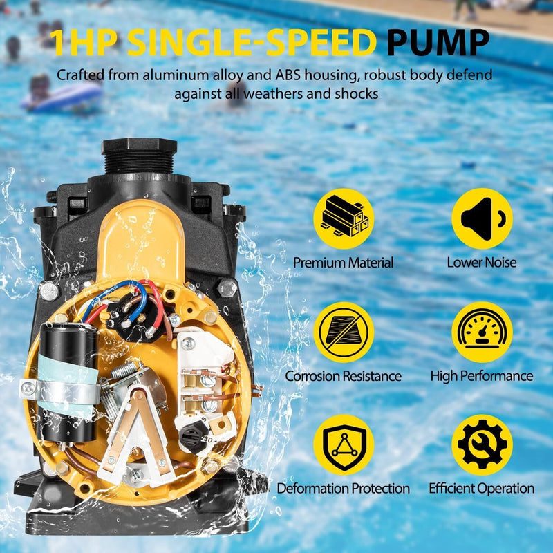 DURAFORCE For Hayward W3SP2607X10 Super Pump Swimming Pool Pump,1 HP 115/230V Single Speed