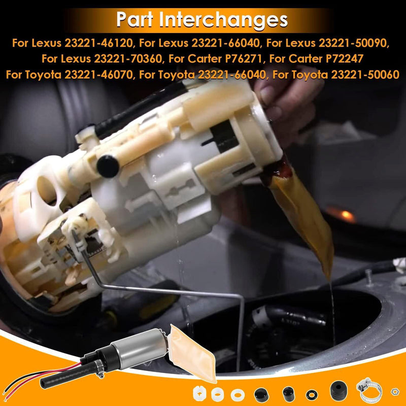 DURAFORCE 950-0107 Electric Fuel Pump with Strainer Filter for Toyota & Lexus 1998-2005