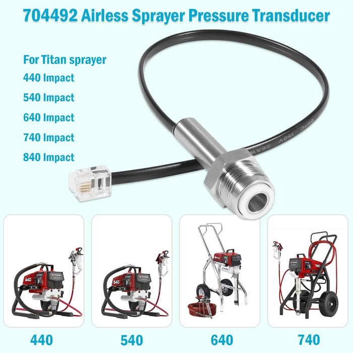 DURAFORCE Airless Sprayer Pressure Transducer 704492 for Titan Impact 440 540 640 740 840