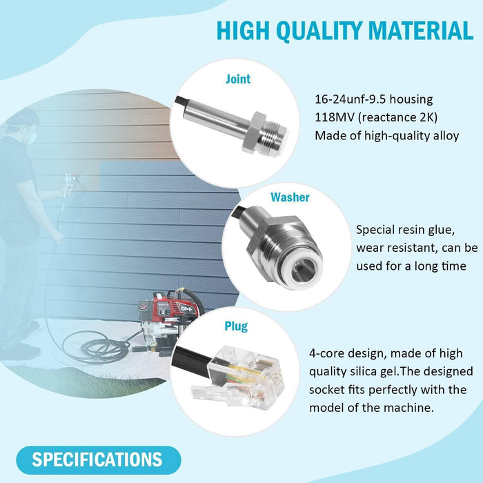 DURAFORCE Airless Sprayer Pressure Transducer 704492 for Titan Impact 440 540 640 740 840