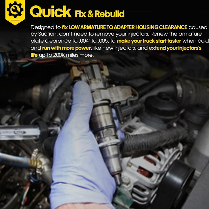 DURAFORCE For Ford 7.3L PowerStroke Injector Rebuild Kit w/ Vice Clamp, Springs & O-Ring