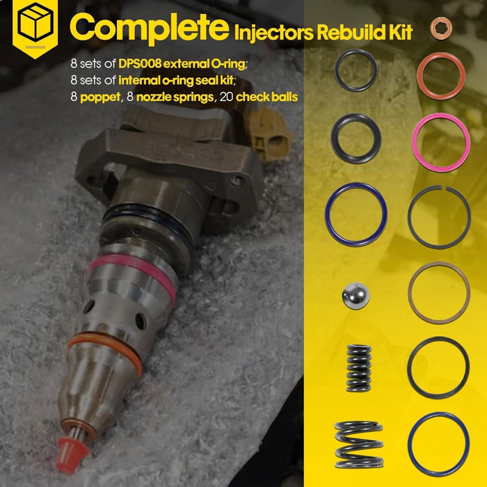 DURAFORCE For Ford 7.3L PowerStroke Injector Rebuild Kit w/ Vice Clamp, Springs & O-Ring