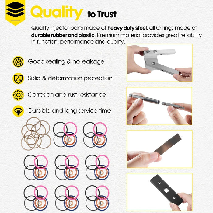 DURAFORCE For Ford 7.3L PowerStroke Injector Rebuild Kit w/ Vice Clamp, Springs & O-Ring