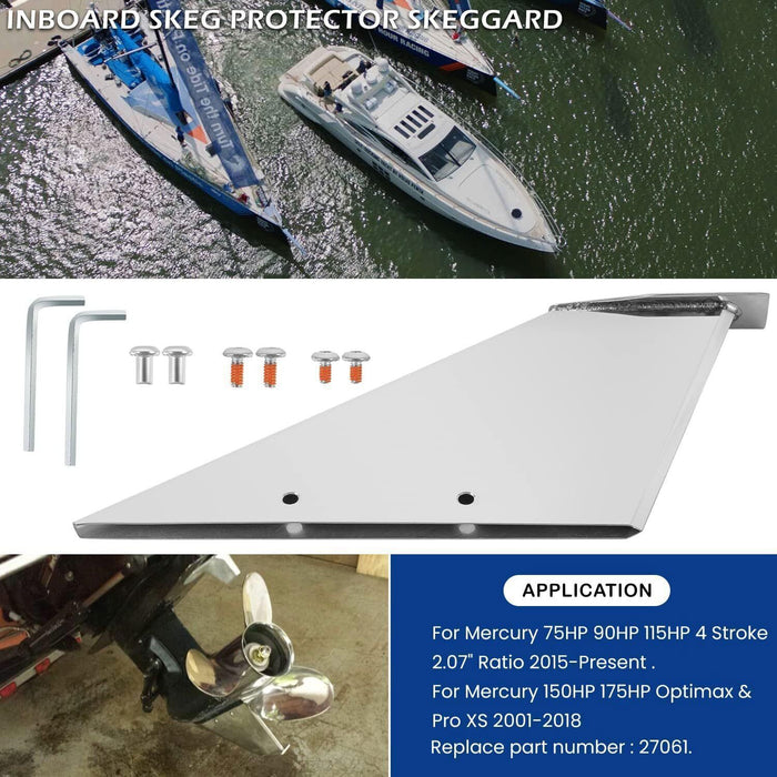 DURAFORCE 27061 Skeg Guard for Mercury 75-90-115HP 4 Stroke 2.07" Ratio, 150-175HP Optimax