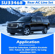 DURAFORCE Rear A/C Line Kit 2007-2014 GMC Yukon XL Suburban Rear Auxiliary AC Hose Set New
