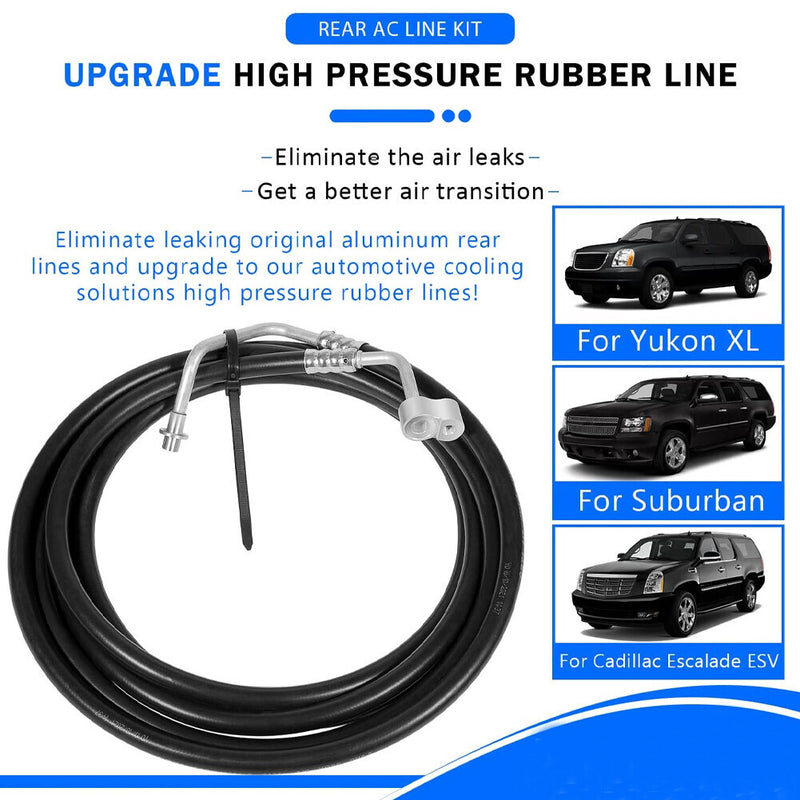 DURAFORCE Rear A/C Line Kit 2007-2014 GMC Yukon XL Suburban Rear Auxiliary AC Hose Set New
