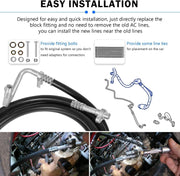 DURAFORCE Rear A/C Line Kit 2007-2014 GMC Yukon XL Suburban Rear Auxiliary AC Hose Set New