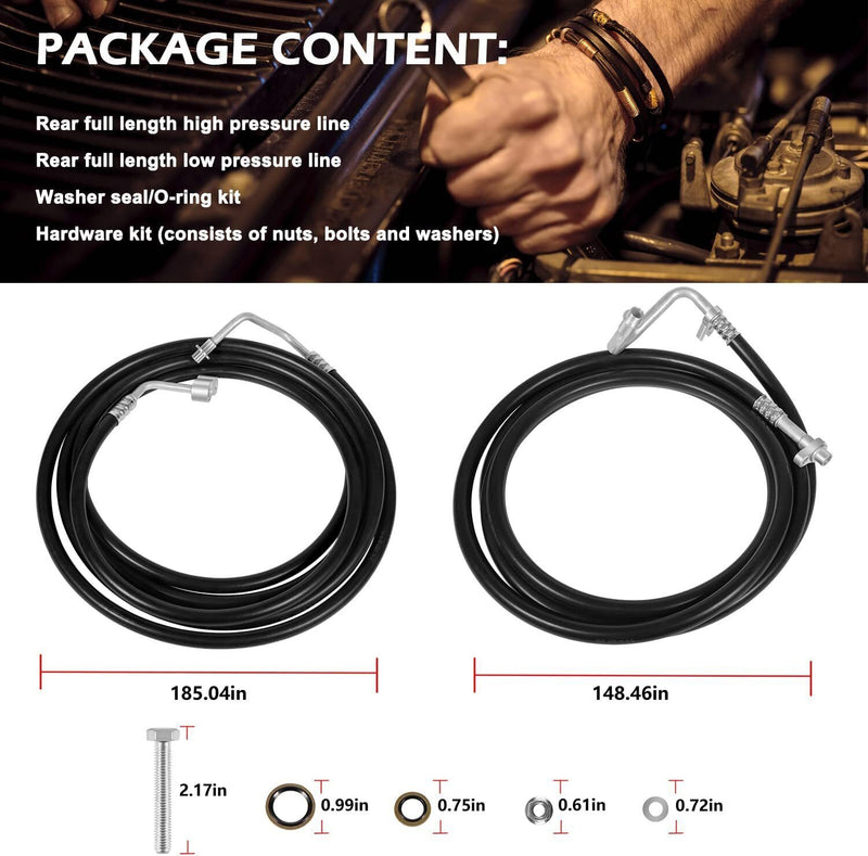 DURAFORCE Rear A/C Line Kit 2007-2014 GMC Yukon XL Suburban Rear Auxiliary AC Hose Set New