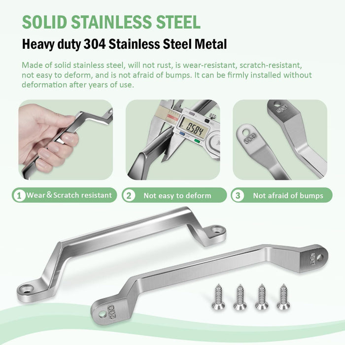 DURAFORCE 2Pcs Boat Truck Cargo Trailer RV Door Grab Handle Assist Bar Camper Gate Metal