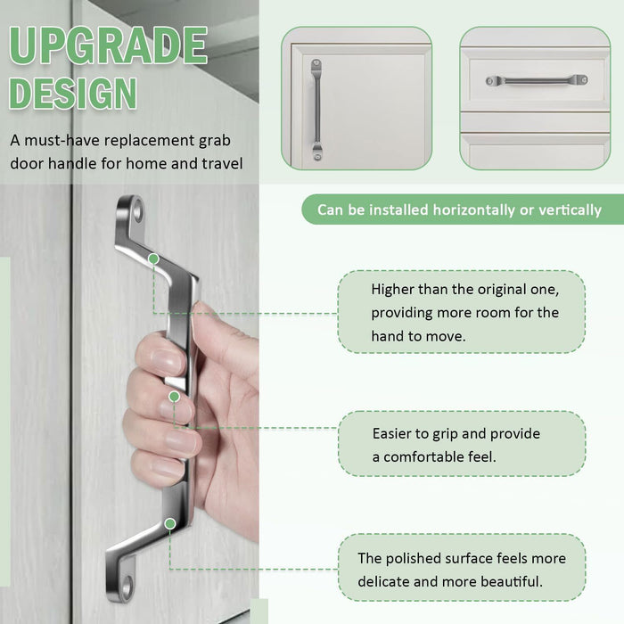 DURAFORCE 2Pcs Boat Truck Cargo Trailer RV Door Grab Handle Assist Bar Camper Gate Metal