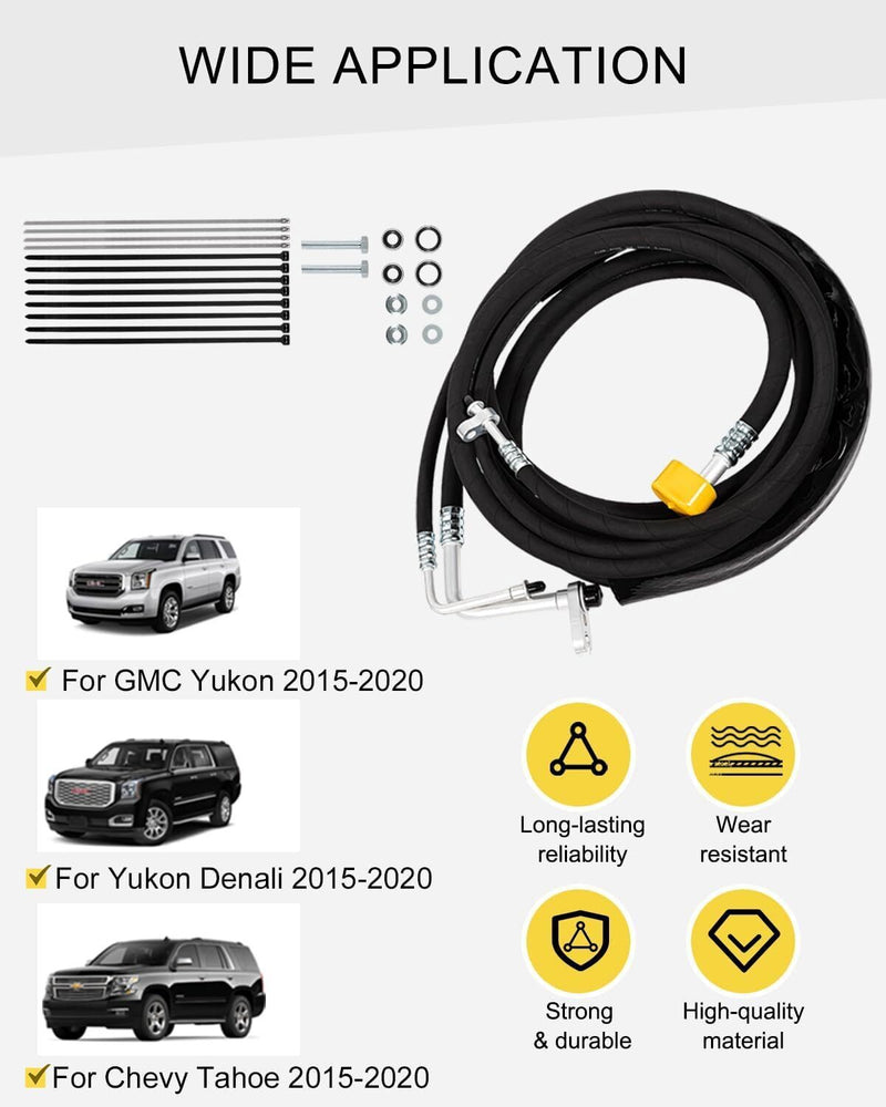 DURAFORCE YSH34913 For 2015-2020 Chevy Tahoe GMC Yukon Escalade Rear/Aux AC Line Set