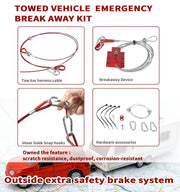 DURAFORCE Break Away Device and RB-011 Trailer Brake System Fitment for RV Towed Vehicle