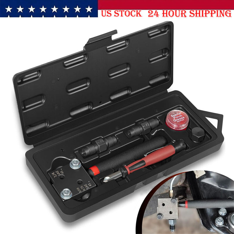DURAFORCE 33260 Low Profile Brake Line Single/Double Flaring Tool For 3/16" 1/4" Tubing