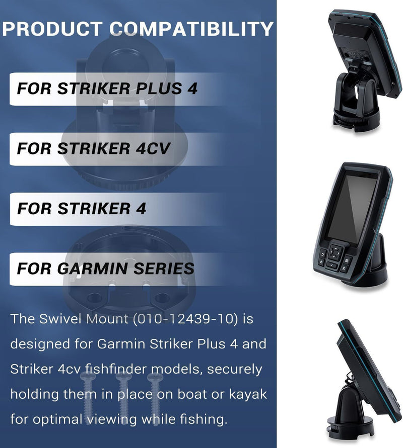 DURAFORCE 010-12439-10 Tilt/Swivel Mount Replacement for Garmin Striker 4/Plus 4/4Cv