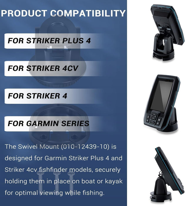 DURAFORCE 010-12439-10 Tilt/Swivel Mount Replacement for Garmin Striker 4/Plus 4/4Cv