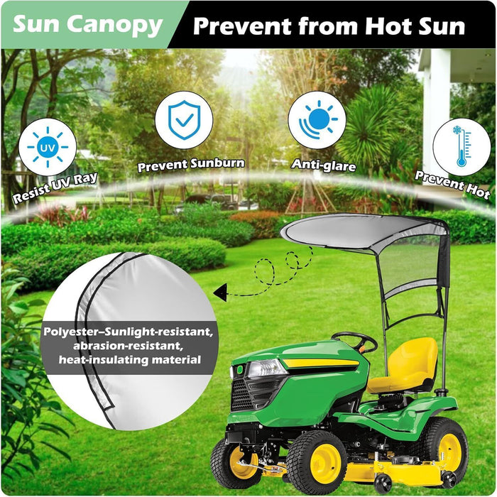 DURAFORCE Riding Mower Sun Canopy LP68122 for John Deere 100/S200 Lawn Tractor Sun Shade