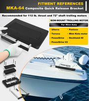 DURAFORCE 1854064 MKA-64 Quick Release Bracket For Ulterra, Terrova, PowerDrive, Black