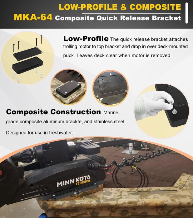 DURAFORCE 1854064 MKA-64 Quick Release Bracket For Ulterra, Terrova, PowerDrive, Black