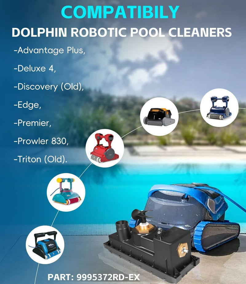 DURAFORCE 9995372RD-EX Robotic Pool Cleaner Motor Unit Replacement Parts for Dolphin