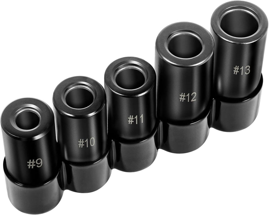 DURAFORCE 71670 Large Tap Socket Set For 5/8", 11/16", 3/4", 7/8" and 1" Taps, 1/2" Drive