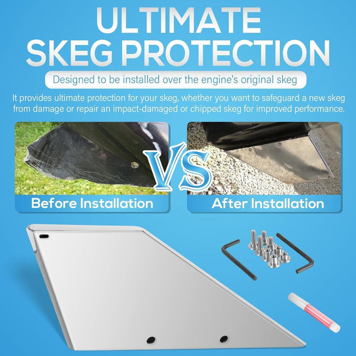 DURAFORCE For Evinrude Johnson 2-Stroke 1980-2001 Skeg Guard Safe-Skeg Protector 35-SS635