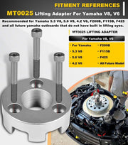 DURAFORCE Outboard Lifting Ring Tool MT0022 Lifting Adapter MT0025 for Mercury Yamaha