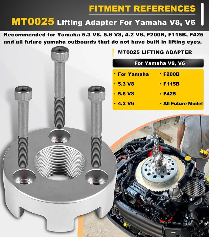 DURAFORCE Outboard Lifting Ring Tool MT0022 Lifting Adapter MT0025 for Mercury Yamaha